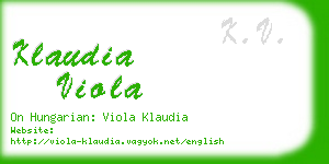 klaudia viola business card